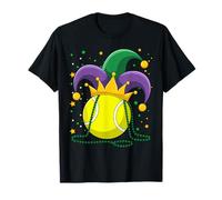 Mardi Gras Tennis Ball Jester Hat Funny Lovers T-Shirt