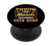 Mardi Gras Throw Me Beads, And Nobody Gets Hurt Funny PopSockets Adhesive PopGrip