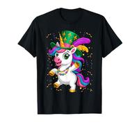 Mardi Gras Unicorn Cute Carnival Magical Toddler Girls Kids T-Shirt