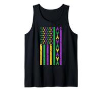 Mardi Gras USA Flag Lobster Tank Top