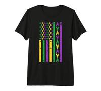 Mardi Gras USA Flag Premium T-Shirt