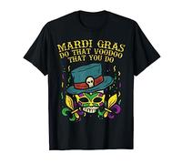 Mardi Gras Voodoo Skull Funny Nola New Orleans Carnival Gift T-Shirt