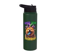 Mardi Gras Who is Your Chow Chow Momma Stainless Steel Insulated Water Bottle
