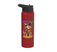 Mardi Gras Who is Your Labrador Momma Stainless Steel Insulated Water Bottle