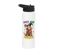 Mardi Gras Who is Your Retriever Momma Stainless Steel Insulated Water Bottle