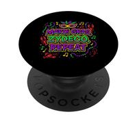 Mardi Gras Zydeco Repeat New Orleans Party PopSockets Adhesive PopGrip