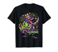 Mardi Grawr T-Rex Dino Mardi Gras Dinosaur Beads Men Boy Kid T-Shirt