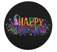 Mardi Happy Day Gras Wooden Jigsaw Puzzles for Adults Brain-Teasing Game Idea Puzzle Gift for Unisex