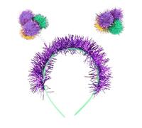 MardiGras Festival Pompoms Hairband Carnivals Party Headwear For Various Outfit And Occastion Fashionable Hair Decors
