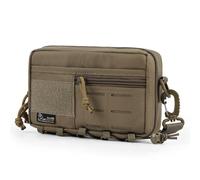 Mardingtop Molle Bag, Universal EDC Organiser Pouch with Removable Insert and Shoulder Strap for Tactical Equipment, Running, Cycling, Camping and Outdoor Activities, khaki, 20.5 x 12 x 5.5 cm