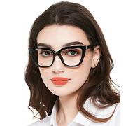 MARE AZZURO Stylish Cat Eye Reading Glasses Women 2.0 Large Readers for Ladies (Black,200)
