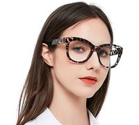 MARE AZZURO Trendy Large Reading Glasses 3.5+ Women Big Oversized Square Readers(Leopard, 3.50)