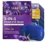 MAREE Steam Eye Mask - Lavender Eye Pillow for Relaxation - Heated Eye Mask for Dry Eyes - Masks for Women for Puffy Eyes - Aromatherapy Warm Compress for Eye Disposable - Yoga Essentials