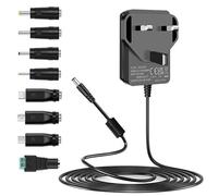 Mareisa 5V DC Power Supply, 5Vdc 3A 2A 1A AC Adapter, Charger for 5Volts Baby Monitor Bluetooth Speaker TV Box ADSL Cats HUB Android Device Breast Pump with 8 Tips DC Power Cord.