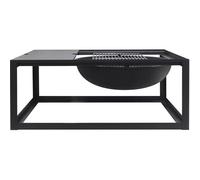 Mareld BBQ Fire Pit With Grill Grate Black