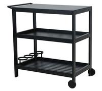 Mareld - Side Table With Wheels For Outdoor Kitchen 92,5 x 54 cm - Black