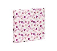 Mareli Photo Album in Fabric, White with Polka Dots Fuchsia, 31x31