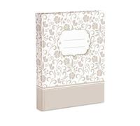 Mareli Photo Album with Pockets, Printed Paper with Matt Plastic-Coated Finish, Ecru Flowers and Butterflies, 200 13x18 Photos