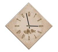 Mareli Shabby Paper Covered Wall Clock - Living Room Kitchen Office Silent Mechanism