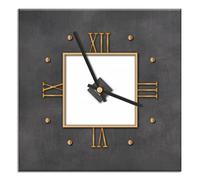 Mareli Wall clock covered with matt laminated paper - Suitable for living room, kitchen, office - Silent mechanism