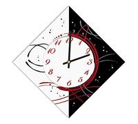 Mareli Wall Clock Covered with Printed Paper - Suitable for Living Room, Kitchen, Office - Silent Mechanism