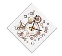 Mareli Wall Clock Covered with Printed Paper - Suitable for Living Room, Kitchen, Office - Silent Mechanism