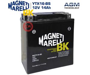 Marelli Battery YTX16-BS 12V 14Ah For Suzuki VL Boulevard C90-T 1500 2005
