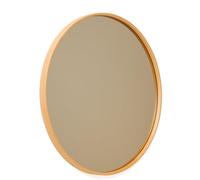 Mareluxe Premium Round Solid Wood Wall Mirror | Handcrafted Walnut or Oak Frame | Scandi & Boho Bathroom, Hallway, Living Room Mirror (60 x 60 cm, Oak Circle)
