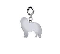 Maremma Sheepdog Silhouette Silver Charm