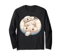 Maremma Shepherd Dog Chills with Dog Bed and Food While Sleeping Long Sleeve T-Shirt