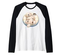 Maremma Shepherd Dog Chills with Dog Bed and Food While Sleeping Raglan Baseball Tee