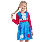 Marendyee Girls Cheerleader Costume Kids Halloween High School Fancy Dress Birthday Party Cosplay Childrens Pretend Outfit 4-5 Years
