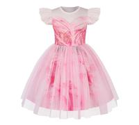 Marendyee Girls Halloween Costume Witch Costumes Kids Dress Up for Girls Witches Little Girl Pink Princess Dresses Birthday Party Cosplay Stage Performance Role Play Outfit 4-5 Years