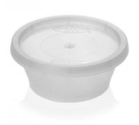 MARENT 50 Satco Plastic Food Takeaway Microwave Heavy Duty Cups with Lids 2oz 4oz 8oz 12oz 16oz (2oz)