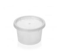 MARENT 50 Satco Plastic Food Takeaway Microwave Heavy Duty Cups with Lids 2oz 4oz 8oz 12oz 16oz (4oz)
