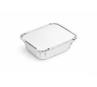 MARENT Brand * EXTRA SMALL * 50 x Silver Foil Food Trays Containers & Lids 110 x 85 x 32mm (No.1)