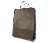 MARENT Chocolate Brown Kraft Paper Bags with Twisted Handles - 42.5 × 32 × 13 cm | Large Reusable Gift & Retail Carrier Bags | Eco-Friendly Packaging for Shops, Events & Crafting 10, 25 or 50 (25)