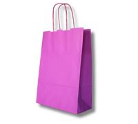 MARENT Light Violet Kraft Paper Gift Bags - 25×18×8 cm | Twisted-Handle Paper Carrier Bags for Gifts, Retail, Parties & Packaging 10, 25 or 50 (25)