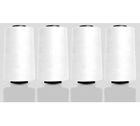 Marent Moon Overlocking Sewing Machine Polyester Overlocker Thread x Four 5000 Yards White Black Natural Navy Red Brown Purple Cones (White)