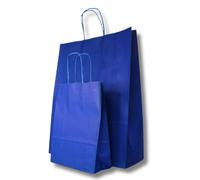 MARENT Ocean Blue Kraft Paper Bags - Mixed Sizes 42.5×32×13 cm & 25×18×8 cm | Strong Twisted Handle Gift & Shopping Bags | Retail, Boutiques, Events & Packaging 10, 20 or 50 (10)