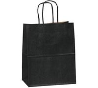 MARENT Pack of 10 Black Kraft Paper Gift Bags with Twisted Handles | Ideal for Gifts, Party, Shopping, Packaging, Wedding | 32cm x 42cm x 12cm