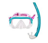 Mares Combo Keewee Junior - Kids Snorkelling Set 8-14 yrs, Single Lens Silicone Mask and Ergonomic Snorkel with Silicone Mouthpiece