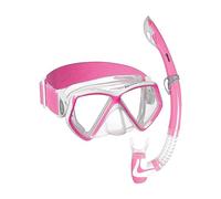 Mares Combo Pirate Neon - Kids Snorkelling Set 8-14 yrs, Pirate Mask with Silicone Skirt, Semi-Dry Snorkel with Silicone Mouthpiece