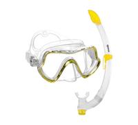 Mares Combo Pure Vision - Adult Snorkelling Set with Silicone Mask, Semi-Dry Breezer Snorkel and Valve, Ideal for Underwater Exploration