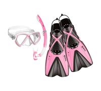 Mares Girl Set X-One Pirate Diving Mask, Snorkel & Fins - Pink, S