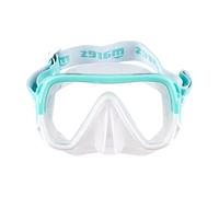 Mares Keewee - Adult Diving Mask with Soft Silicone, Single Lens Wide View, Fabric Strap with Integrated Snorkel Holder