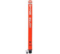 Mares Marker Buoy All-in-One - Dive Parachute 180cm, Reflective SOLAS Band, Integrated 20m Reel, Bright Orange