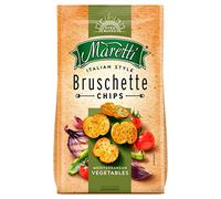 Maretti Bruschette Mediterranean Vegetables Chips & Baked Bread Snack 70gr (Pack of 15)
