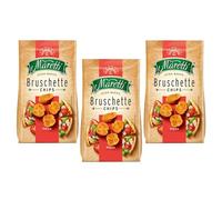 Maretti Bruschette Pizza Flavour Chips 70g | Italian Bagel Crisp Chips | 2 in 1 Snack | Freshly Oven-Baked Crispy Vegetarian Bites | GMO Free | Party Snacks Thin Bagels (Pizza Flavour, 3 Pack)