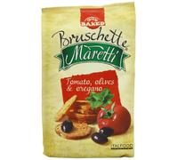 Maretti Bruschette Tomato/ Olives and Oregano Baked Bread Snack 70 g (Pack of 14)
